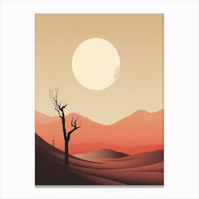 Desert Abstract Minimalist 2 Canvas Print