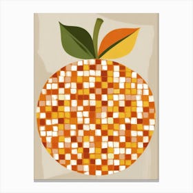 Orange Mosaic 4 Art Canvas Print