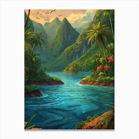 Tropical Landscape Canvas Print