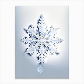 Water, Snowflakes, Marker Art 2 Canvas Print