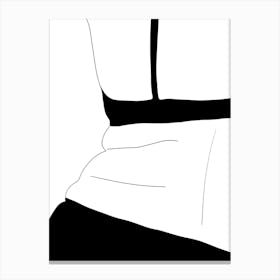 Love Your Body Line Drawing Canvas Print