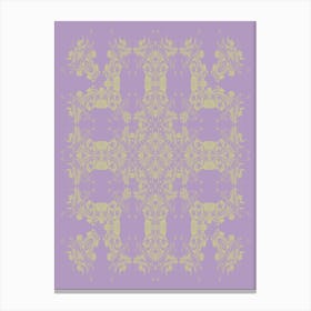 Imperial Japanese Ornate Pattern Pink And Green 2 Canvas Print
