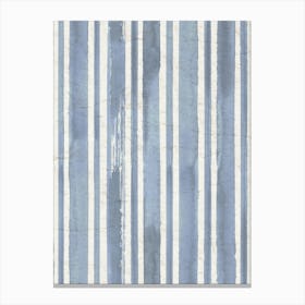 Blue And White Stripes 1 Canvas Print