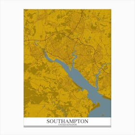 Southampton Yellow Blue Canvas Print