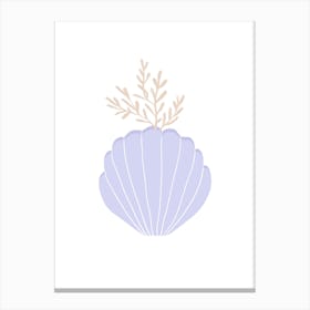 Lilac Clam Vase Canvas Print