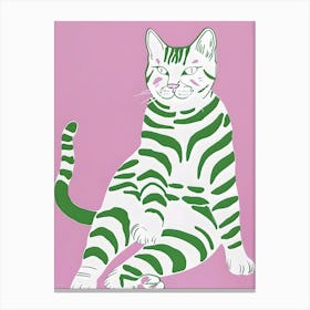 Striped Cat 1 Canvas Print