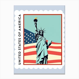 United States Of America Travel Stamp Poster Canvas Print