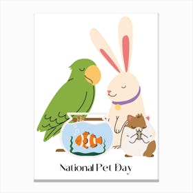 192.National Pet Day Canvas Print