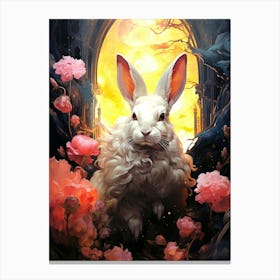 Rabbit In The Garden Canvas Print