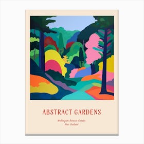 Colourful Gardens Wellington Botanic Garden New Zealand 1 Red Poster Canvas Print