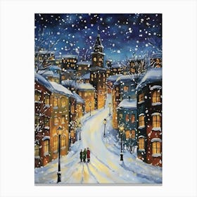 Christmas On The Street Canvas Print