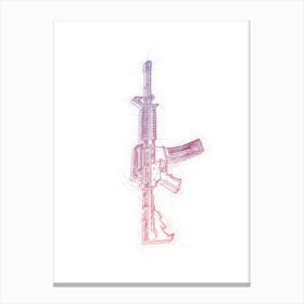 M16a4 Gun Patten 1 Canvas Print