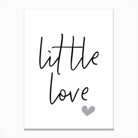 Little Love Typography Canvas Print