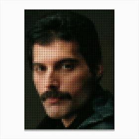 Freddie Mercury In Style Dots Canvas Print