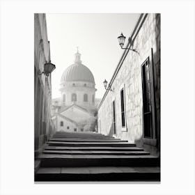 Dubrovnik, Croatia, Black And White Old Photo 1 Canvas Print