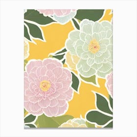 Ranunculus Pastel Floral 1 Flower Canvas Print