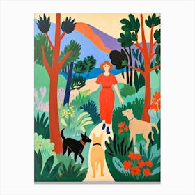 Dog Walk Canvas Print