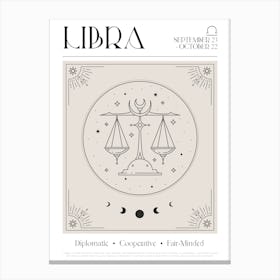 Libra Zodiac 1 Canvas Print