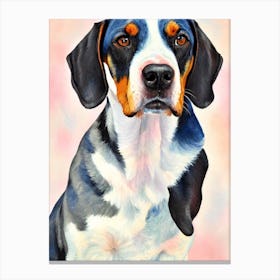 Bluetick Coonhound 3 Watercolour dog Canvas Print