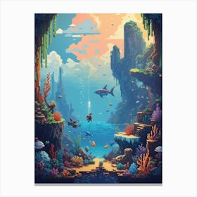 Pixel Art 7 Canvas Print