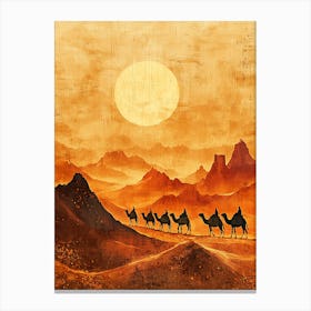 Camel Ride In The Desert 10 Canvas Print