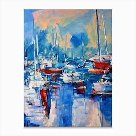 Port Of Limassol Cyprus Abstract Block 1 harbour Canvas Print