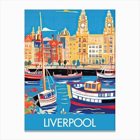 Liverpool Travel Print Painting Cute Canvas Print