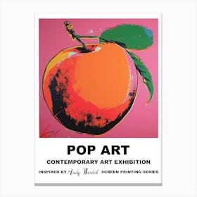 Poster Big Peach Pop Art 1 Canvas Print