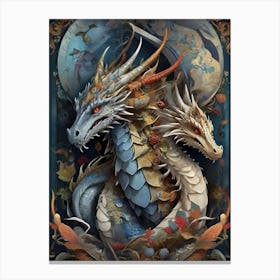 Two Dragons Canvas Print