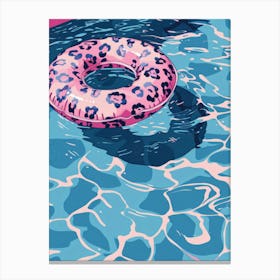 Pink Pool Float Canvas Print