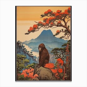 Aogashima Island, Japan Vintage Travel Art 4 Canvas Print