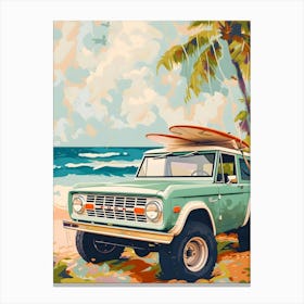 Ford Bronco Painting Canvas Print