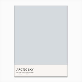 Arctic Sky Colour Block Poster Canvas Print