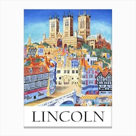 Lincoln, Vintage Travel Poster Canvas Print