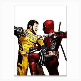 Deadpool Vs Wolverine Canvas Print