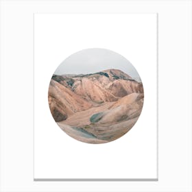 Landscapes Circular 3 Landmannalaugar Canvas Print