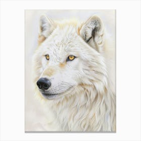 Arctic Wolf Pastel Watercolour 4 Stampe su tela