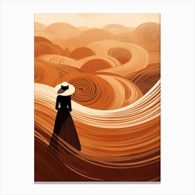 Woman In The Desert Canvas Print