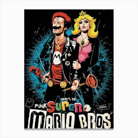 Super Mario Bros sex pistols band music Canvas Print