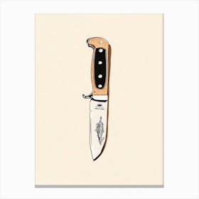 Knife Drawing Canvas Print