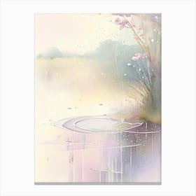 Rain Puddle Water Waterscape Gouache 2 Canvas Print