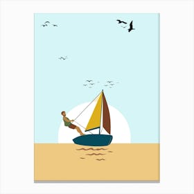 Travel On Ocean Canvas Print