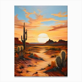 Sunset In The Desert 11 Canvas Print