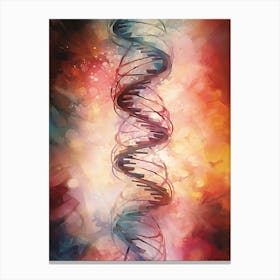 Dna Art Abstract Painting 3 Canvas Print