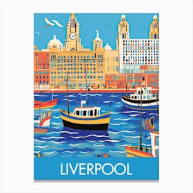 Liverpool 2 Travel Print Painting Cute Canvas Print
