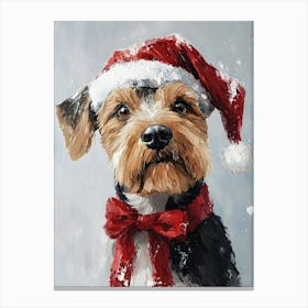 Christmas Welshie Canvas Print