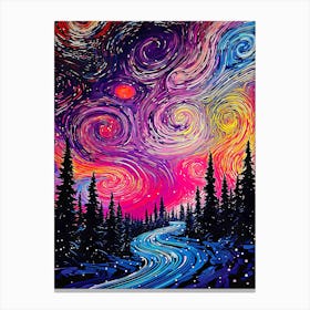 Starry Night Sky Canvas Print