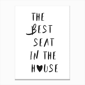 Funny Toilet Print Trendy The Best Seat In The House 02 Canvas Print