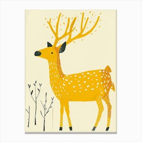Yellow Deer 1 Canvas Print