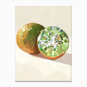 Disco Mosaic Oranges Canvas Print